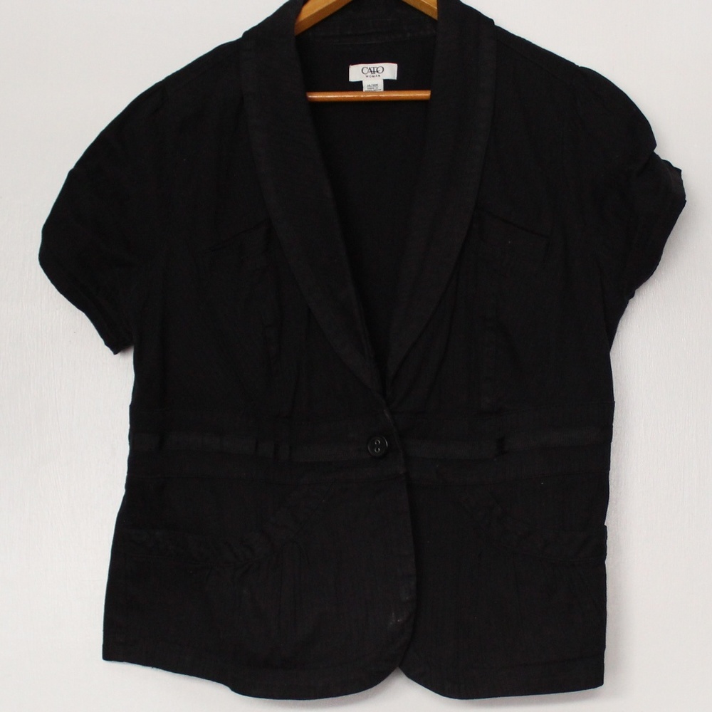 CATO Short Sleeved Cinched Blazer